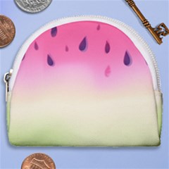 Watermelon Pastel Gradient Pink Watermelon Pastel Gradient Horseshoe Style Canvas Pouch