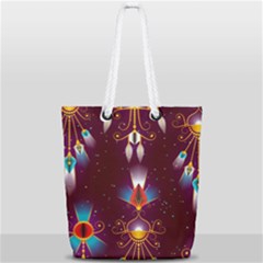 Background Pattern Non Seamless Full Print Rope Handle Tote (small)
