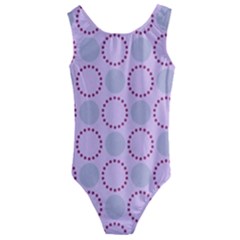 Circumference Point Pink Kids  Cut-out Back One Piece Swimsuit