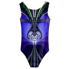 Abstract Art Artwork Fractal Design Pattern Kids  Cut-out Back One Piece Swimsuit