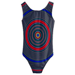Art Design Fractal Circle Kids  Cut-out Back One Piece Swimsuit