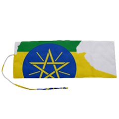 Ethiopia Flag Map Geography Roll Up Canvas Pencil Holder (s)