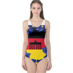 Republic Germany Deutschland Map One Piece Swimsuit