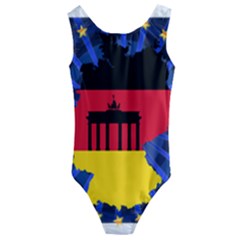 Republic Germany Deutschland Map Kids  Cut-out Back One Piece Swimsuit