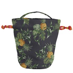 Pineapples Pattern Drawstring Bucket Bag