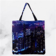 Night City Dark Grocery Tote Bag