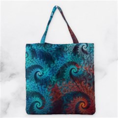 Abstract Patterns Spiral Grocery Tote Bag