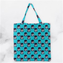 Forest Girl Bight Baby Blue Patttern Grocery Tote Bag