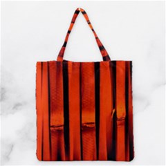 Orange Seamless Bamboo Background Grocery Tote Bag