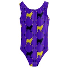 Elegant Pugs Kids  Cut-out Back One Piece Swimsuit