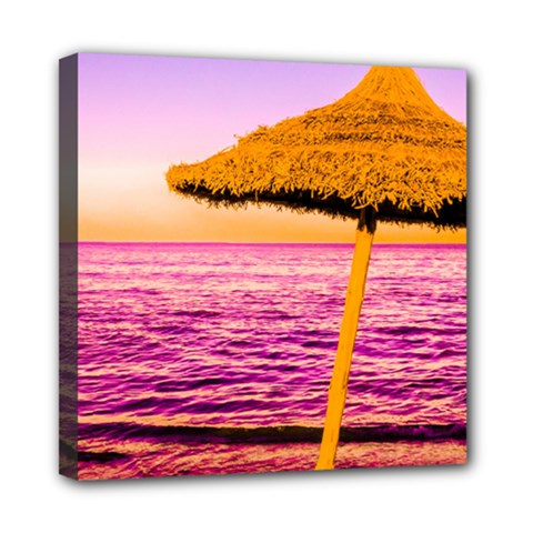 Pop Art Beach Umbrella  Mini Canvas 8  X 8  (stretched)