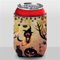 Funny Halloween Design, Pumpkin, Cat, Owl And Crow Can Holder