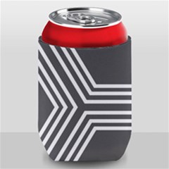 Abstrait Lignes Blanc/gris Can Holder