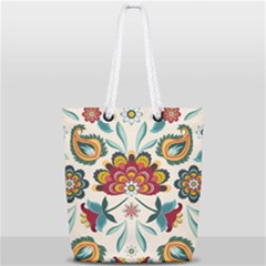 Baatik Print  Full Print Rope Handle Tote (small)
