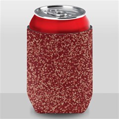 Burgundy Red Confetti Pattern Abstract Art Can Holder