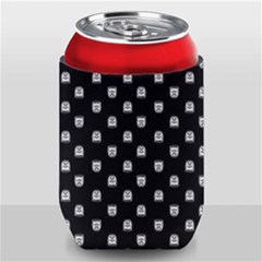 Sketchy Cartoon Ghost Drawing Motif Pattern Can Holder