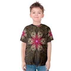 Fractal Background Design Abstract Kids  Cotton Tee