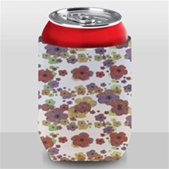 Multicolored Floral Collage Print Can Holder