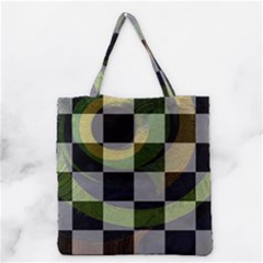 Circle Checks Grocery Tote Bag