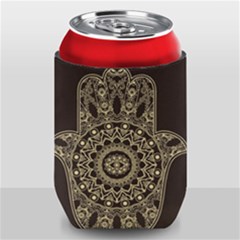 Hamsa Hand Drawn Symbol With Flower Decorative Pattern Can Holder