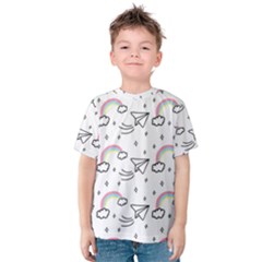 Cute Art Print Pattern Kids  Cotton Tee