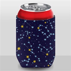Seamless Pattern With Cartoon Zodiac Constellations Starry Sky Can Holder