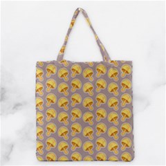 Yellow Mushroom Pattern Grocery Tote Bag