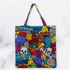 Graffiti Characters Seamless Pattern Grocery Tote Bag