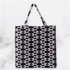 Black And White Triangles Grocery Tote Bag