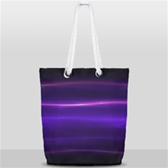 Electric Neon Indigo Black Ombre  Full Print Rope Handle Tote (small)