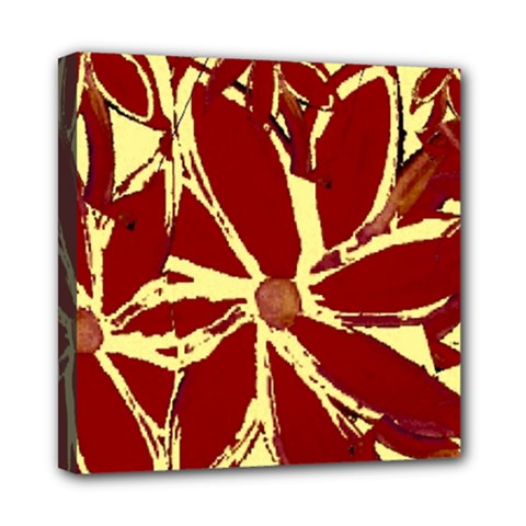 Flowery Fire Mini Canvas 8  X 8  (stretched)