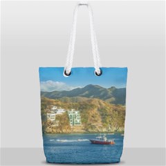 Taganga Bay Landscape, Colombia Full Print Rope Handle Tote (small)