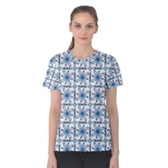 Azulejo Style Blue Tiles Women s Cotton Tee