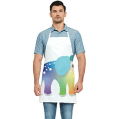 Illustrations Elephant Colorful Pachyderm Kitchen Apron