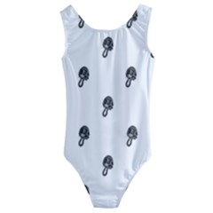 Aviator Helmet Motif Print Pattern Kids  Cut-out Back One Piece Swimsuit