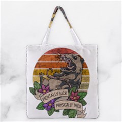 Possum - Mentally Sick Physically Thick Grocery Tote Bag