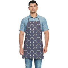 Pattern Arc En Ciel/nuages Kitchen Apron