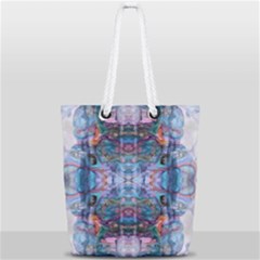 Marbled Pebbles Full Print Rope Handle Tote (small)
