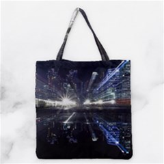 Cityscape-light-zoom-city-urban Grocery Tote Bag