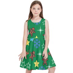 Gingy Green Kids  Skater Dress