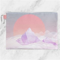 Mountain Sunset Above Clouds Canvas Cosmetic Bag (xxl)