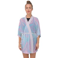 Flamingo Half Sleeve Chiffon Kimono