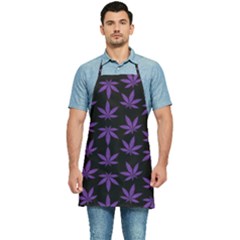 Weed Pattern Kitchen Apron