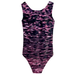 Pink  Waves Flow Series 11 Kids  Cut-out Back One Piece Swimsuit