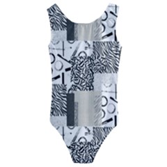 Abstract Pattern Kids  Cut-out Back One Piece Swimsuit