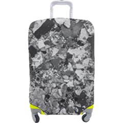 Black And White Debris Texture Print Luggage Cover (large)