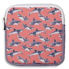 Watercolor-sharks Mini Square Pouch