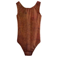 Brown Kids  Cut-out Back One Piece Swimsuit