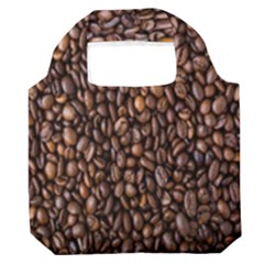 Coffee Beans Food Texture Premium Foldable Grocery Recycle Bag