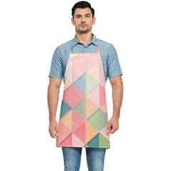 Illustration Pink Background Geometric Triangle Kitchen Apron